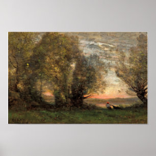 Corot - The Fisherman Poster