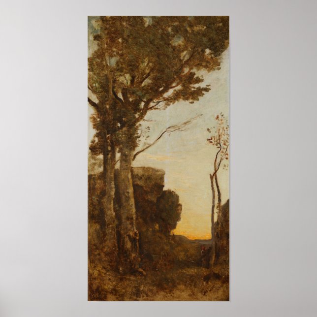 Corot - The Four Times Of Day (Morning) Poster (Front)