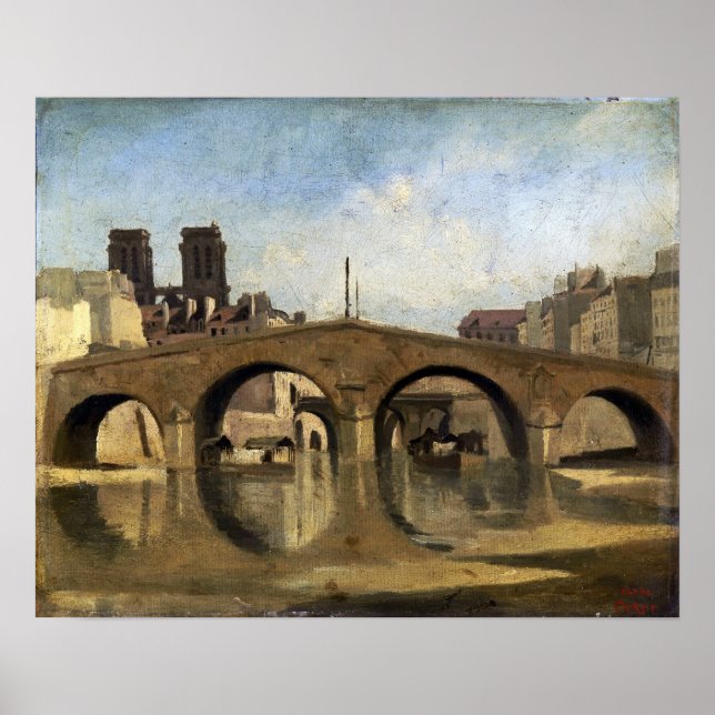 Corot - The Old Pont Saint-Michel 1823 Poster (Front)