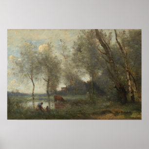 Corot - The Pond 1868 Poster