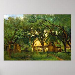 Corot - The Toutain Farm At Honfleur Poster