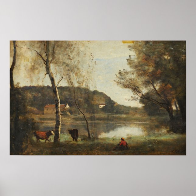 Corot - The Ville-D'Avray Lake Poster (Front)