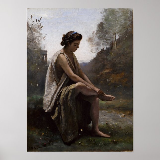 Corot - The Wounded Eurydice 1868 Poster (Front)