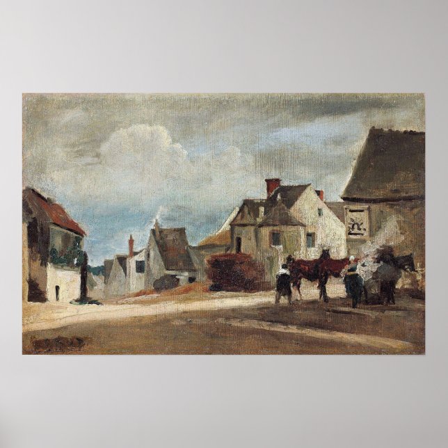 Corot - View Of Mantes Le Marechal-Ferrant Poster (Front)