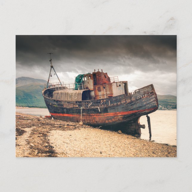 Corpach Wreck Postcard (Front)