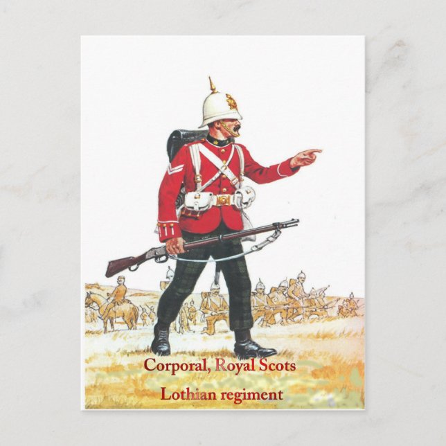 Corporal, Royal Scots, Lothian Regiment Postcard (Front)