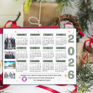 Corporate 2026 Calendar Business Company Logo Holiday Postcard