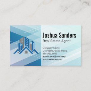 Corporate and Residential Buildings   Real Estate Business Card