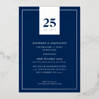 CORPORATE ANNIVERSARY stylish business navy silver