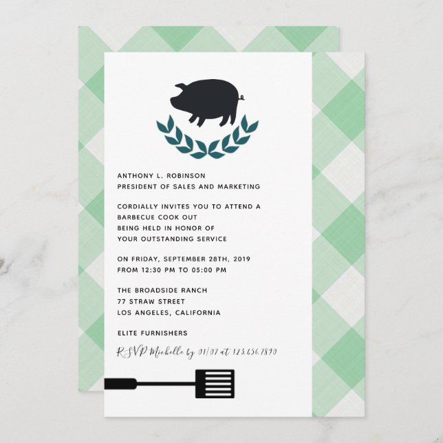 Corporate Barbecue Invitation (Front/Back)