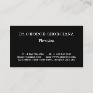 Corporate, Basic Medical Specialist Business Card