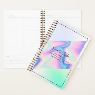 Corporate Beauty Salon Makeup Artist Holographic Planner