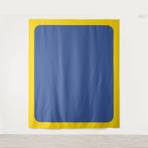 Corporate Blue & Yellow Custom Tapestry