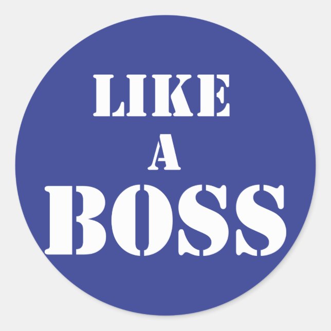 Corporate Boss Classic Round Sticker (Front)
