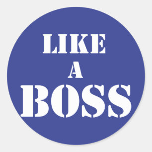 Corporate Boss Classic Round Sticker