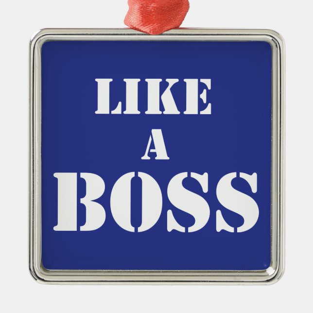 Corporate Boss Metal Ornament (Front)