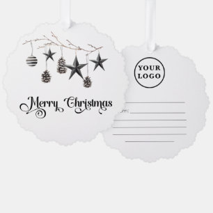 Corporate Brand Holiday Gift tag Logo Tree Decoration Card