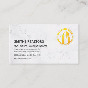 Corporate Building Finance Real Estate Appointment Card