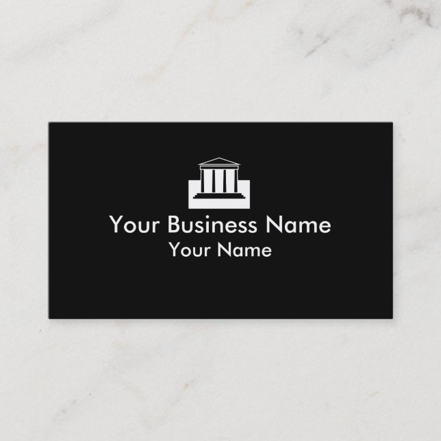 Corporate building white black business cards (Front)