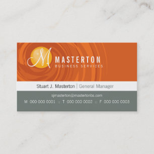 CORPORATE BUSINESS CARD :: cyclone monogram 2