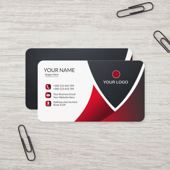 Corporate Business Card Design (Front/Back In Situ)