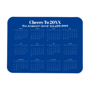 Corporate Business Card Flexible Magnet Calendar