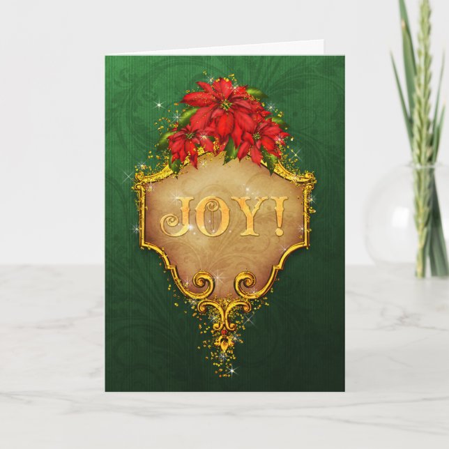 Corporate Business Christmas Card Gold (Front)