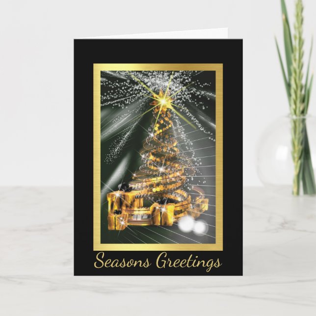 Corporate Business Christmas Card with Christmas T (Front)