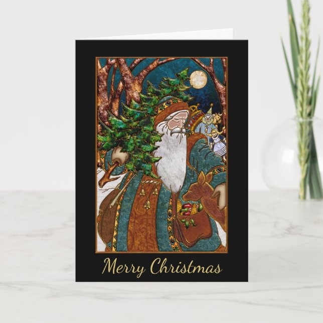 Corporate Business Christmas Card with Santa (Front)