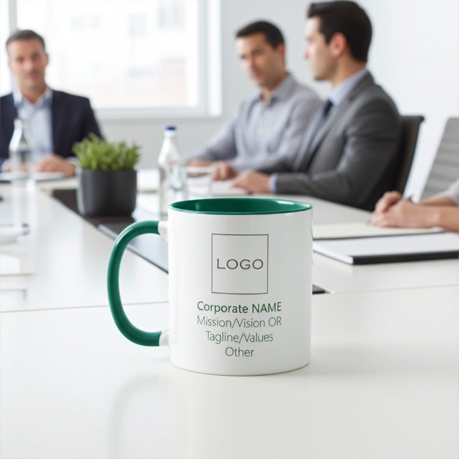 Corporate Business Company Logo Custom Green Mug (Creator Uploaded)