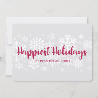 Corporate Business Happiest Holidays Flat Card