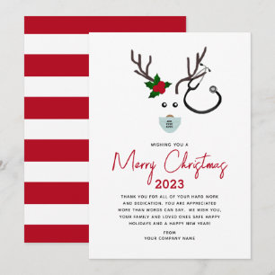 Corporate Business Healthcare Logo Christmas 2023 Holiday Card