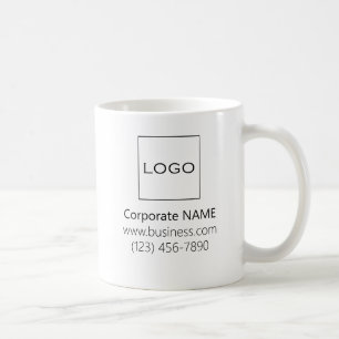 Corporate Business Logo Brand Marketing Info Black Coffee Mug