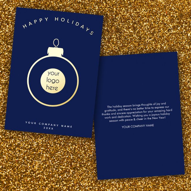 Corporate Business Logo Christmas Ornament Card (Corporate Business Logo Christmas Ornament Card)