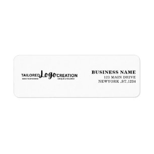 Corporate Business Logo Clean Professional Brand  Return Address Label