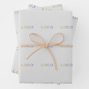 Corporate Business Logo Elegant Simple Branding  Wrapping Paper Sheet