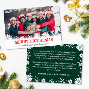 Corporate Business Merry Christmas Photo Holiday Card