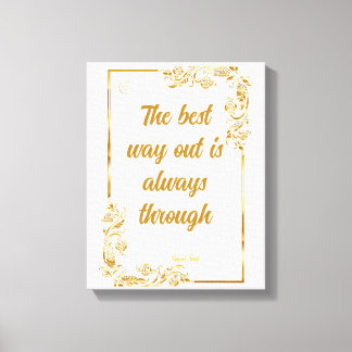 Corporate Business Motivation Frost Typography Canvas Print