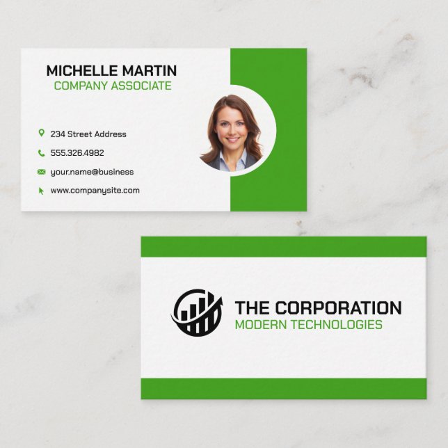 Corporate Business Woman Business Card (Front/Back)