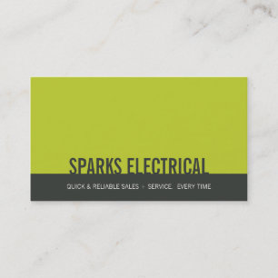 CORPORATE CARD bold block grey lime