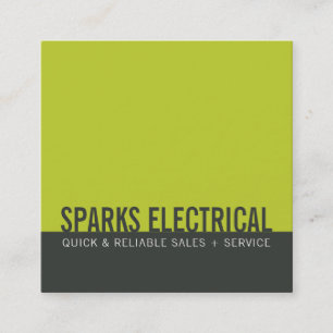 CORPORATE CARD minimal modern bold block grey lime