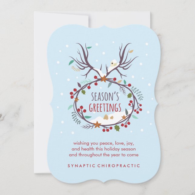 Corporate Chiropractic Flat Christmas Holiday Card (Front)