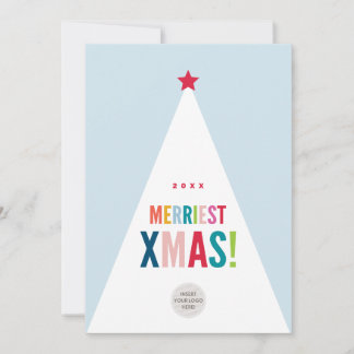 CORPORATE CHRISTMAS festive modern minimal tree Holiday Card