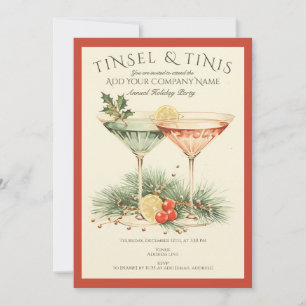 Corporate Christmas Lights Office Holiday Cocktail Invitation