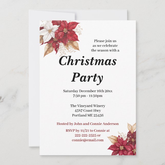 Corporate Christmas Party Card (Front)