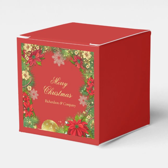 Corporate Christmas Party Gift Favour Box (Front Side)