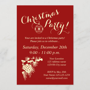 Corporate Christmas party invitations for company