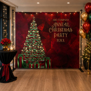 Corporate Christmas Party Photo Booth Backdrop Tapestry