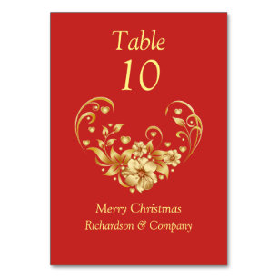 Corporate Christmas Party Table Number