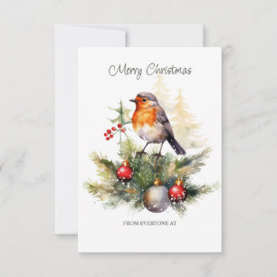 Corporate Christmas Red Robin  Card